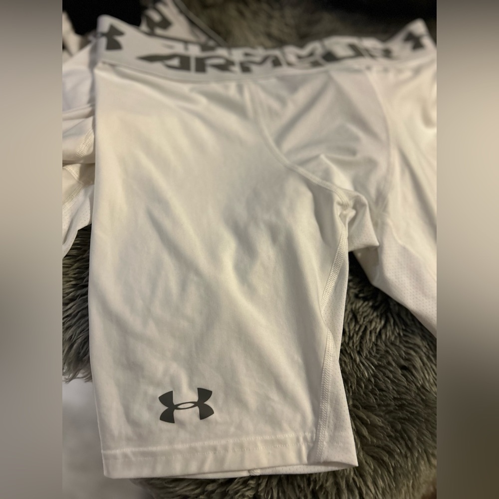 Men's Jock Under Armour
Compression Shorts Spandex
Half Tights, White, XL